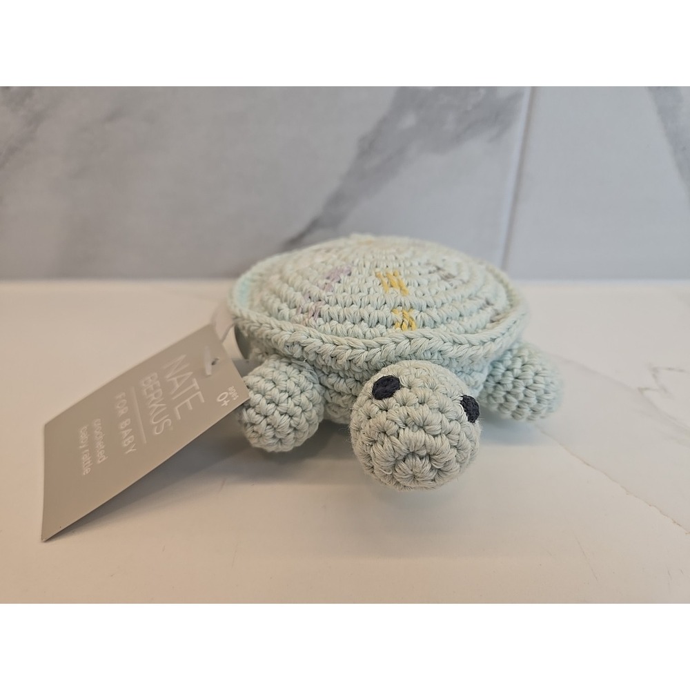 Nate Berkus Chrocheted Baby Rattle- Sea Turtle NWT